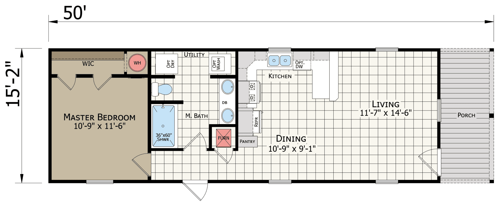 Innovation 1650h floor plan home features