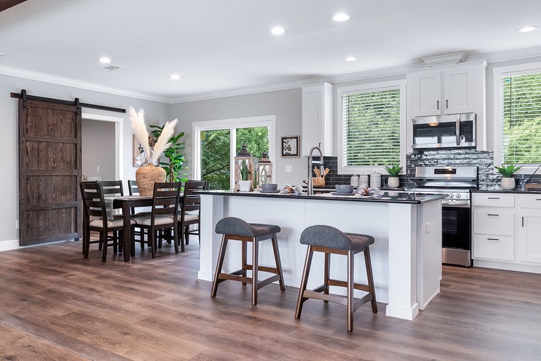 The oceanside kitchen home features