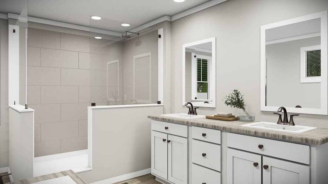 The revere bathroom home features