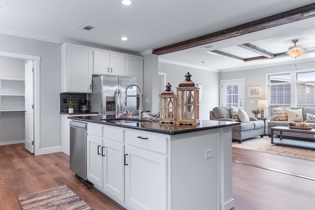 The oceanside kitchen home features