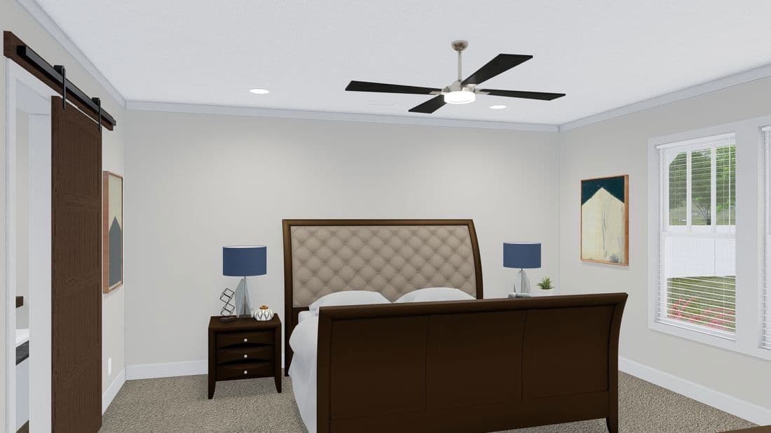 The armani bedroom home features