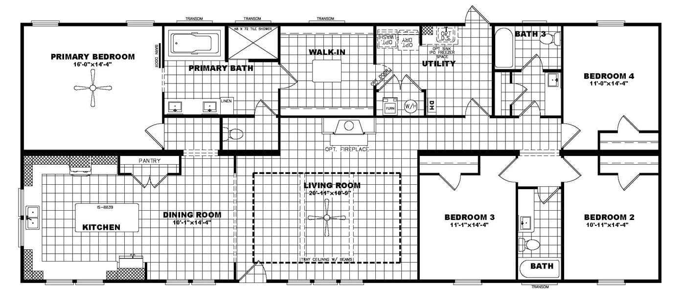 The olympus floor plan home features