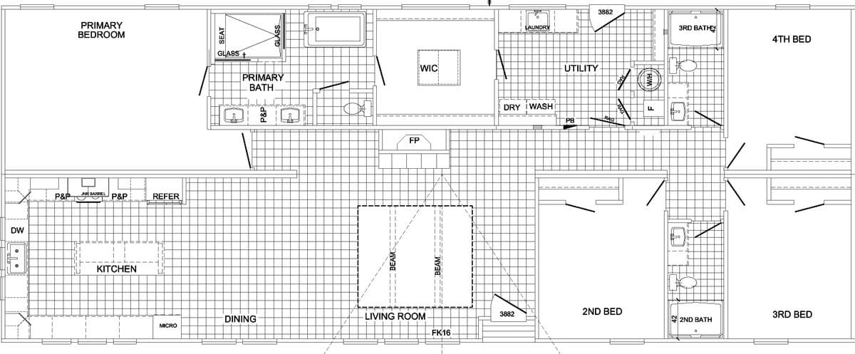 The huxton ii floor plan home features