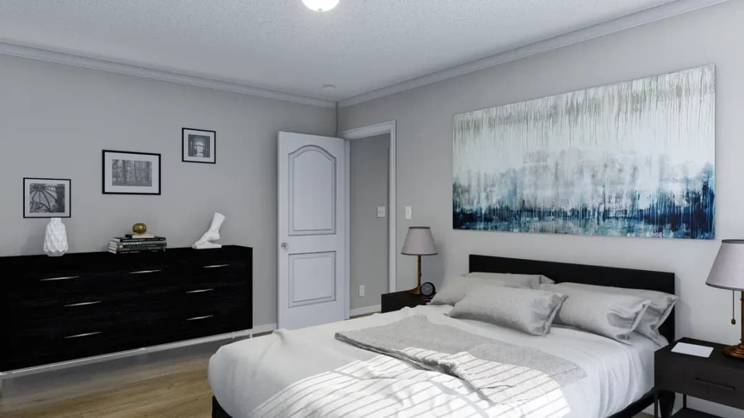 The waverly bedroom home features